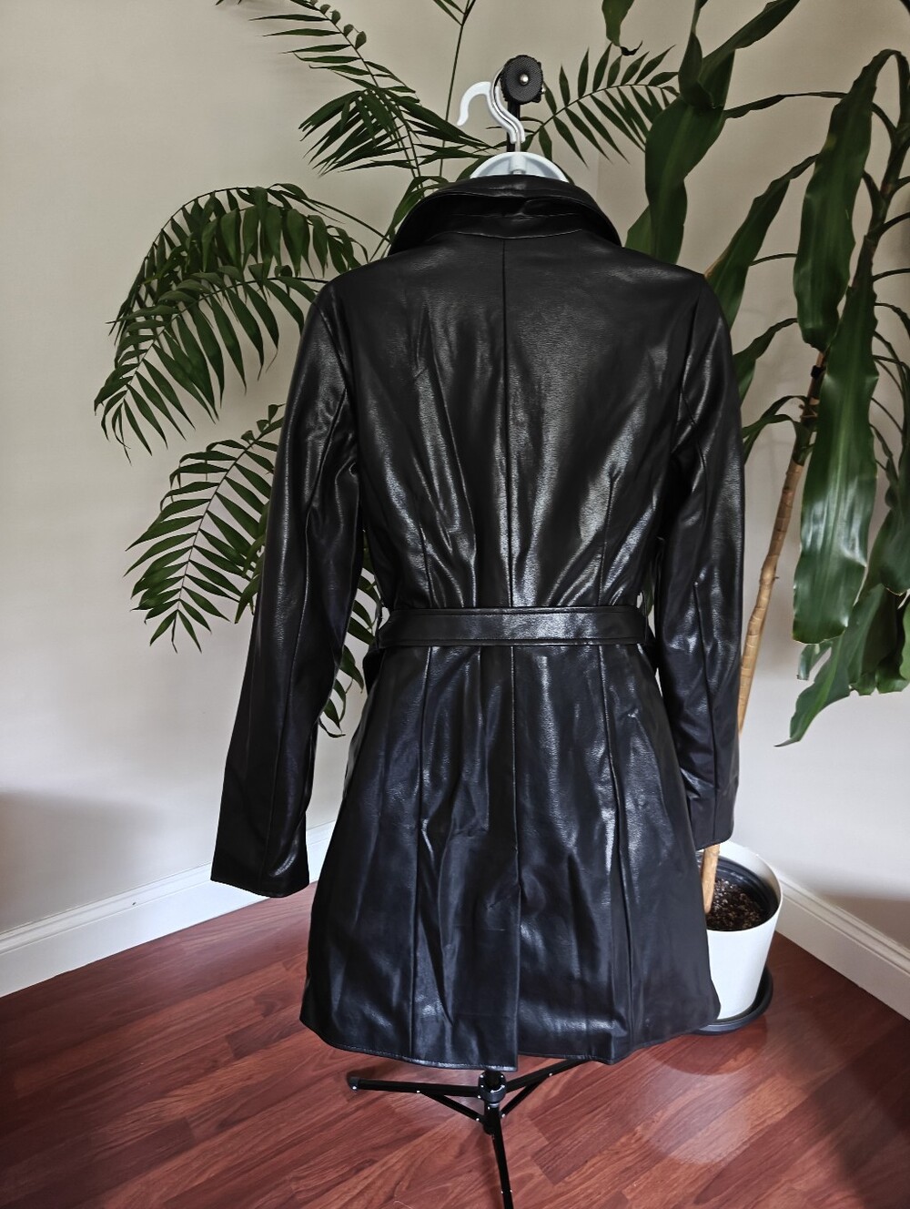 H&M Vegan Leather Trench Coat - Picture 7 of 12